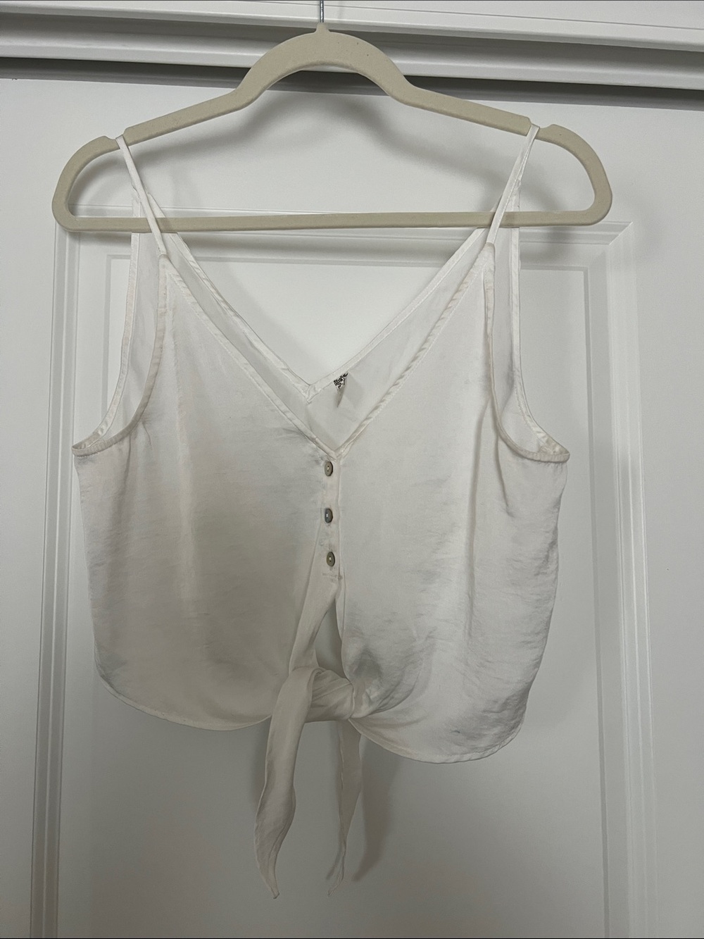 Tie-Front Satin-like Camisole